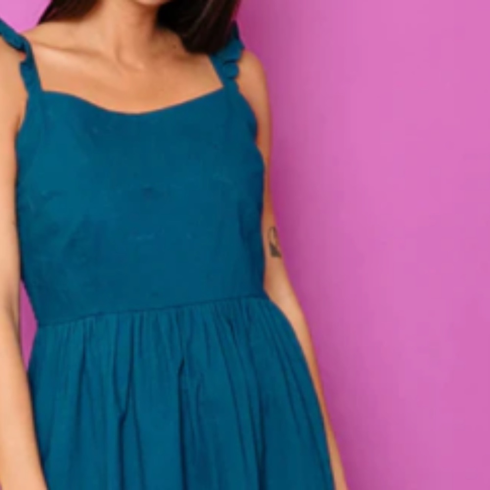 Ruffle Strap Dress, Maxi